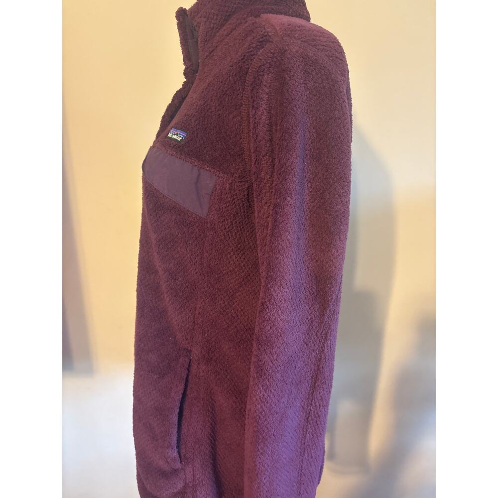 Burgundy Fleece Women's Patagonia Pullover Jacket Large - Picture 3 of 7